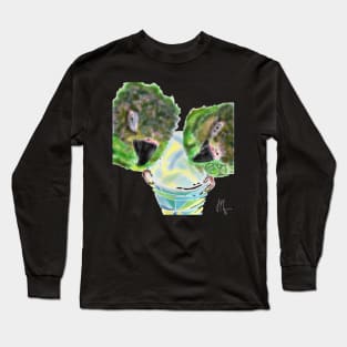 Two Naughty Parrots Sitting on a Cup Long Sleeve T-Shirt